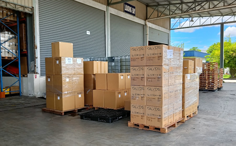 GLYDE condoms at RRT factory